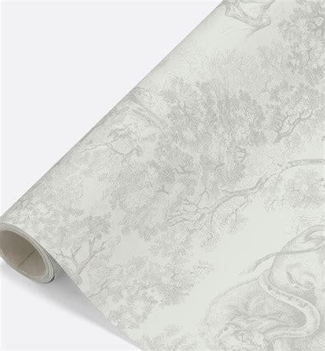 Decorative Wall Mural Toile de Jouy, Gray 